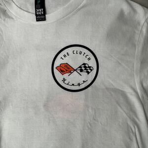 The Clutch Kings White Graphic Racing Tee - Size Medium